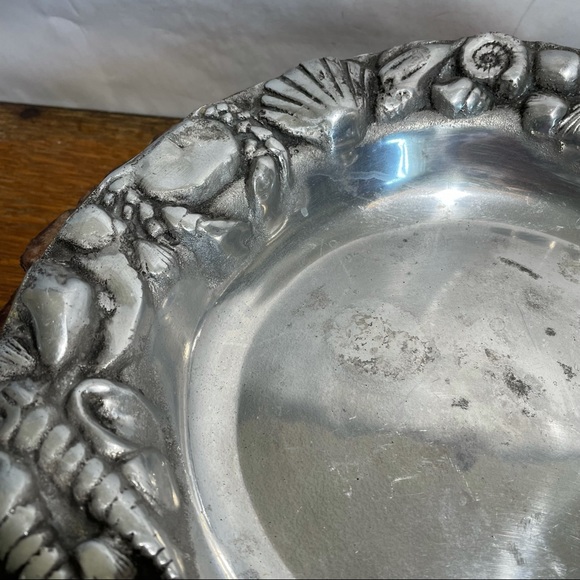 Betty Barrena silver seashell nautical 12 in. bowl - Picture 8 of 11
